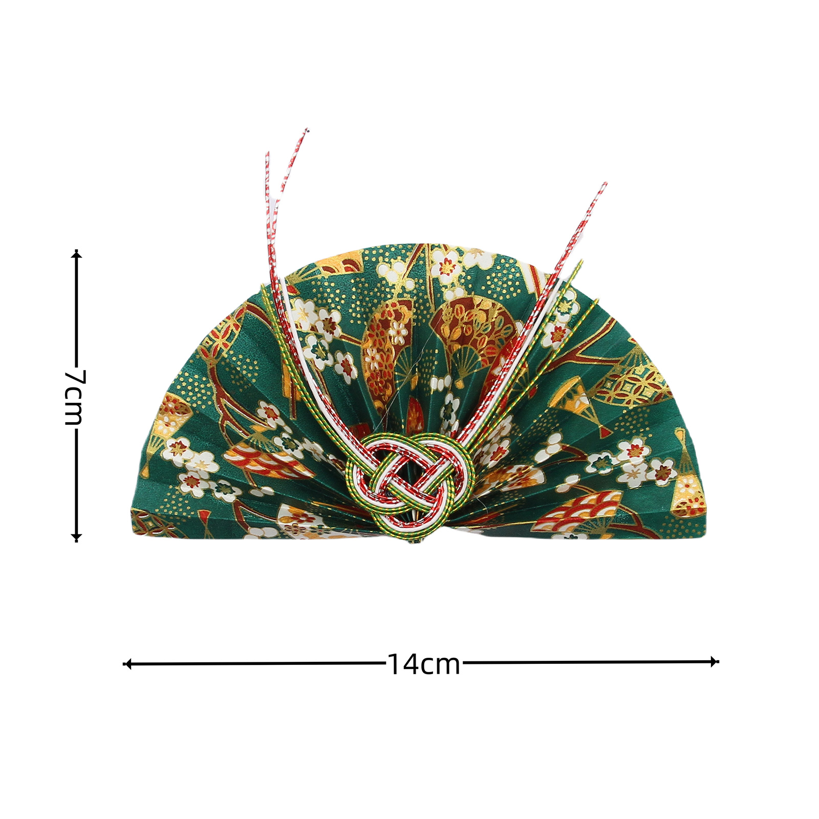 中号暗绿繁花淡路结