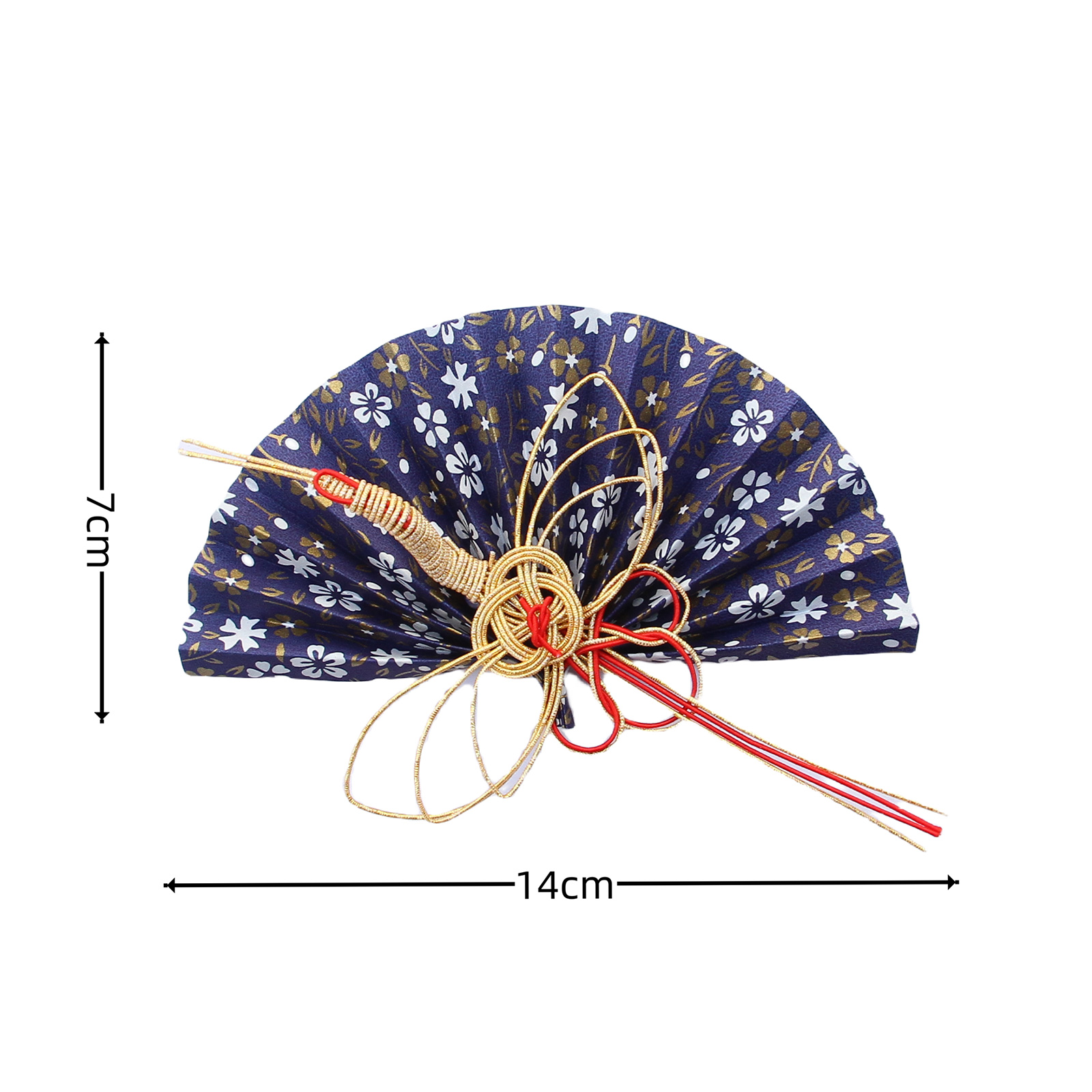 中号墨蓝花带仙鹤